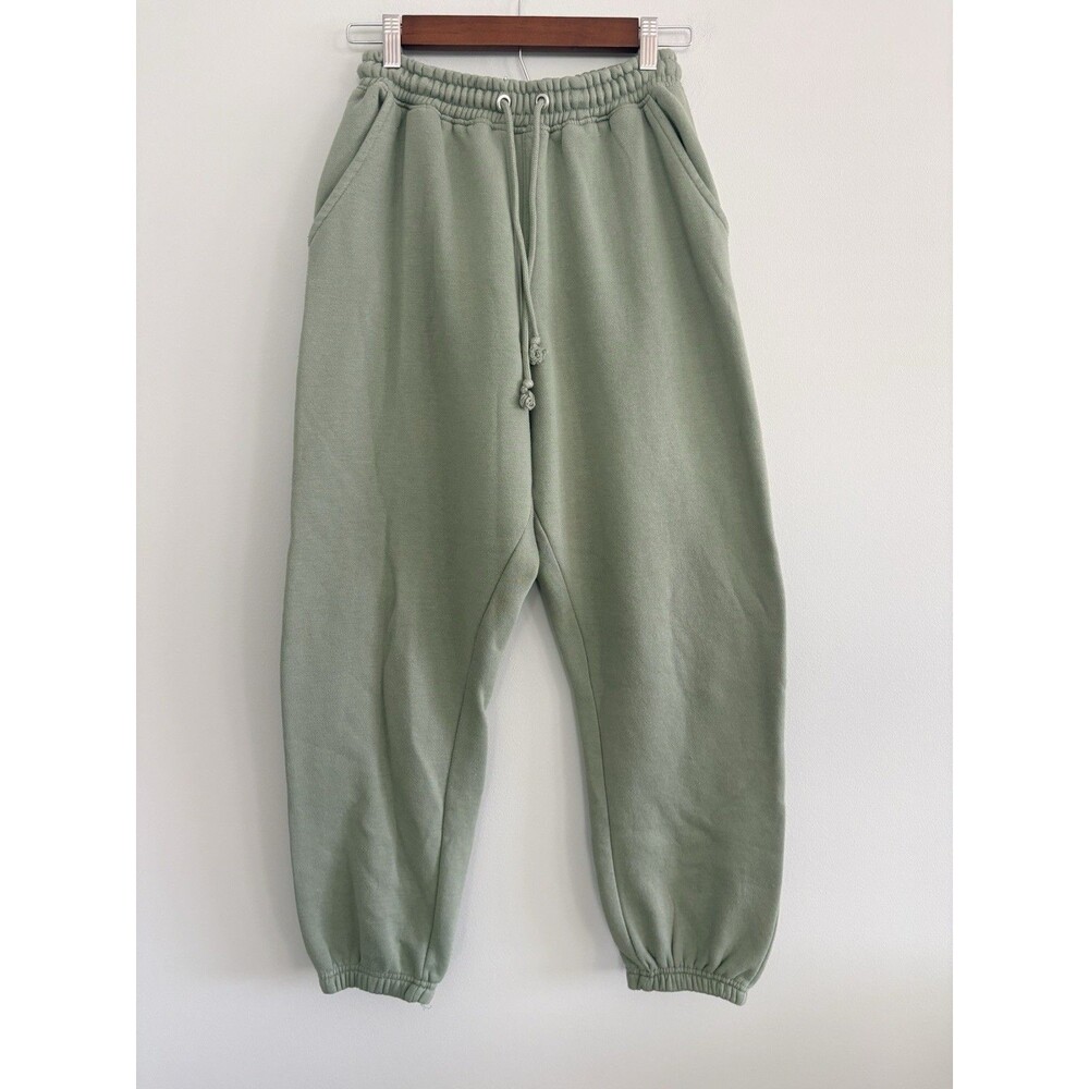 Missguided Sweatpants Womens Size 4 Joggers Green Elastic Waist Gym Athleisure